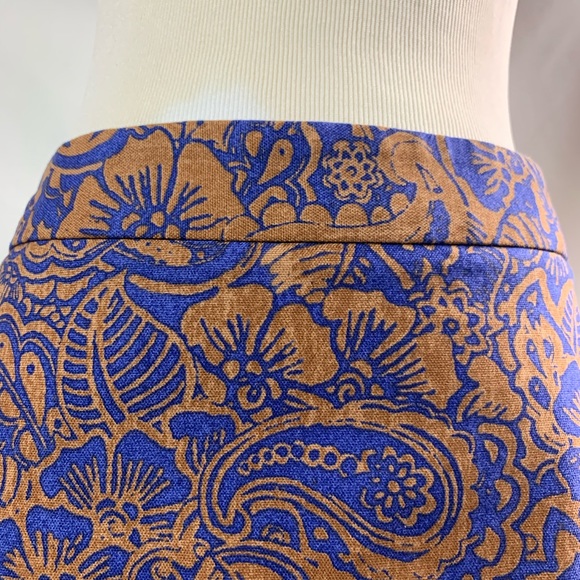 Blue and Brown Ann Taylor Loft Pencil Skirt - Picture 2 of 6
